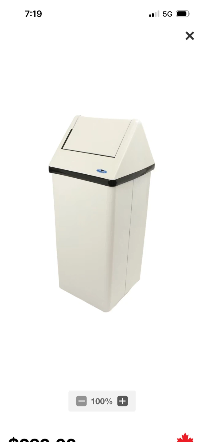 Prosort Swing Top Trash Can 80 Litres