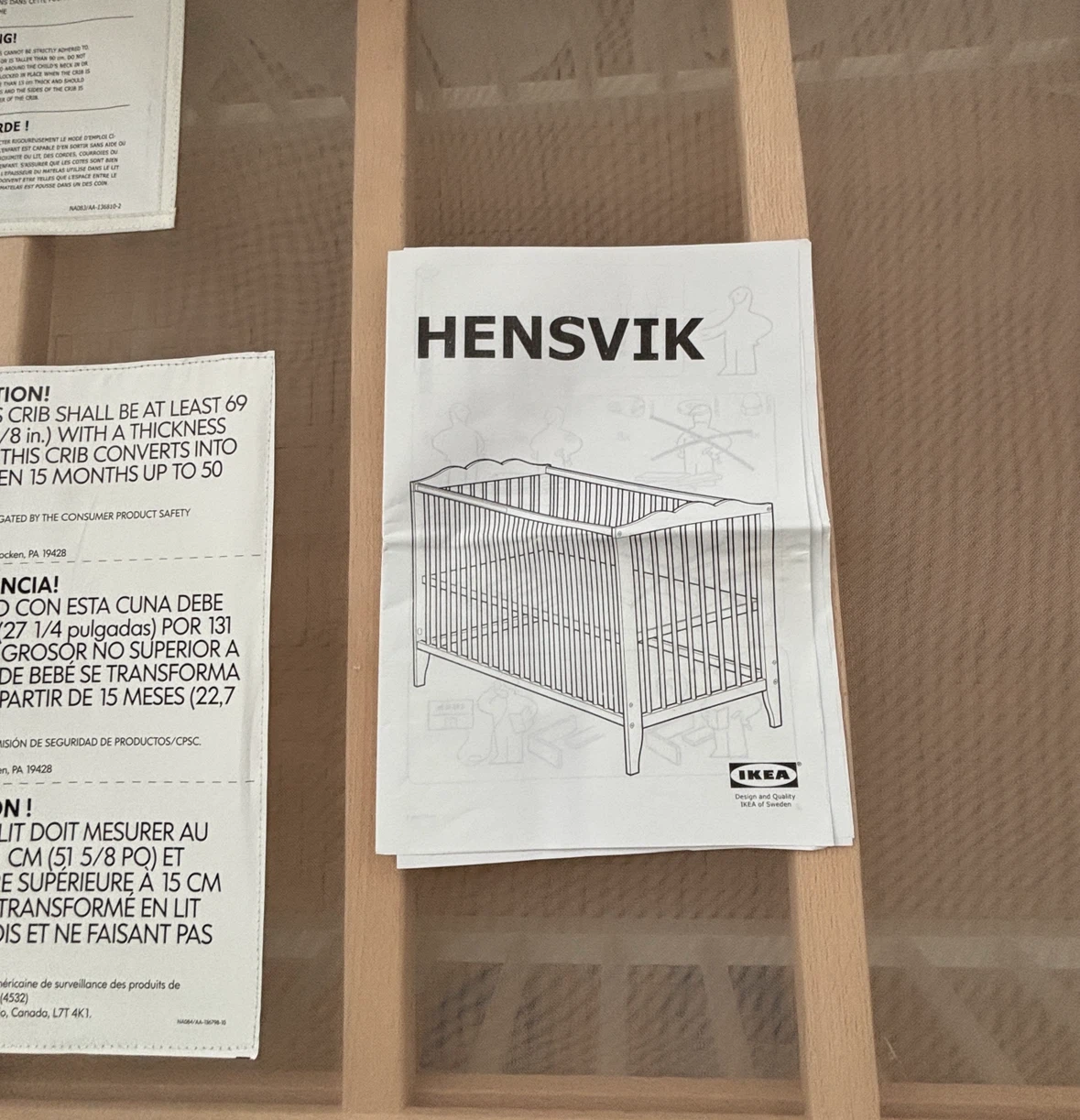 IKEA HENSVIK Crib with Mattress - photo 2