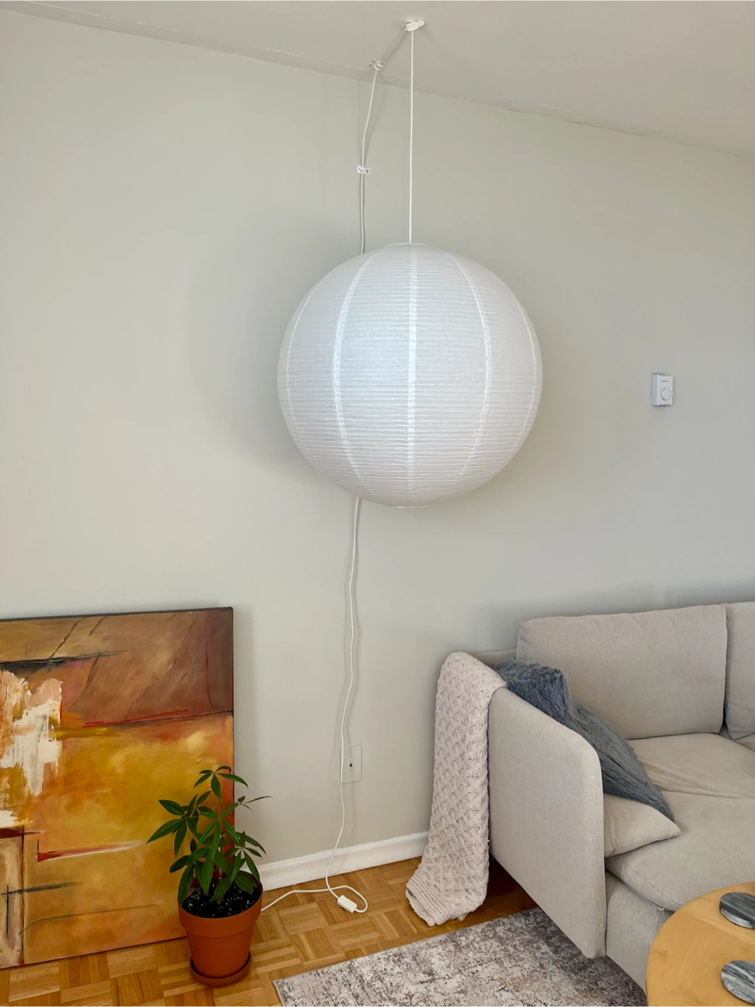 Cord Set + Paper Lamp Shade 70 cm