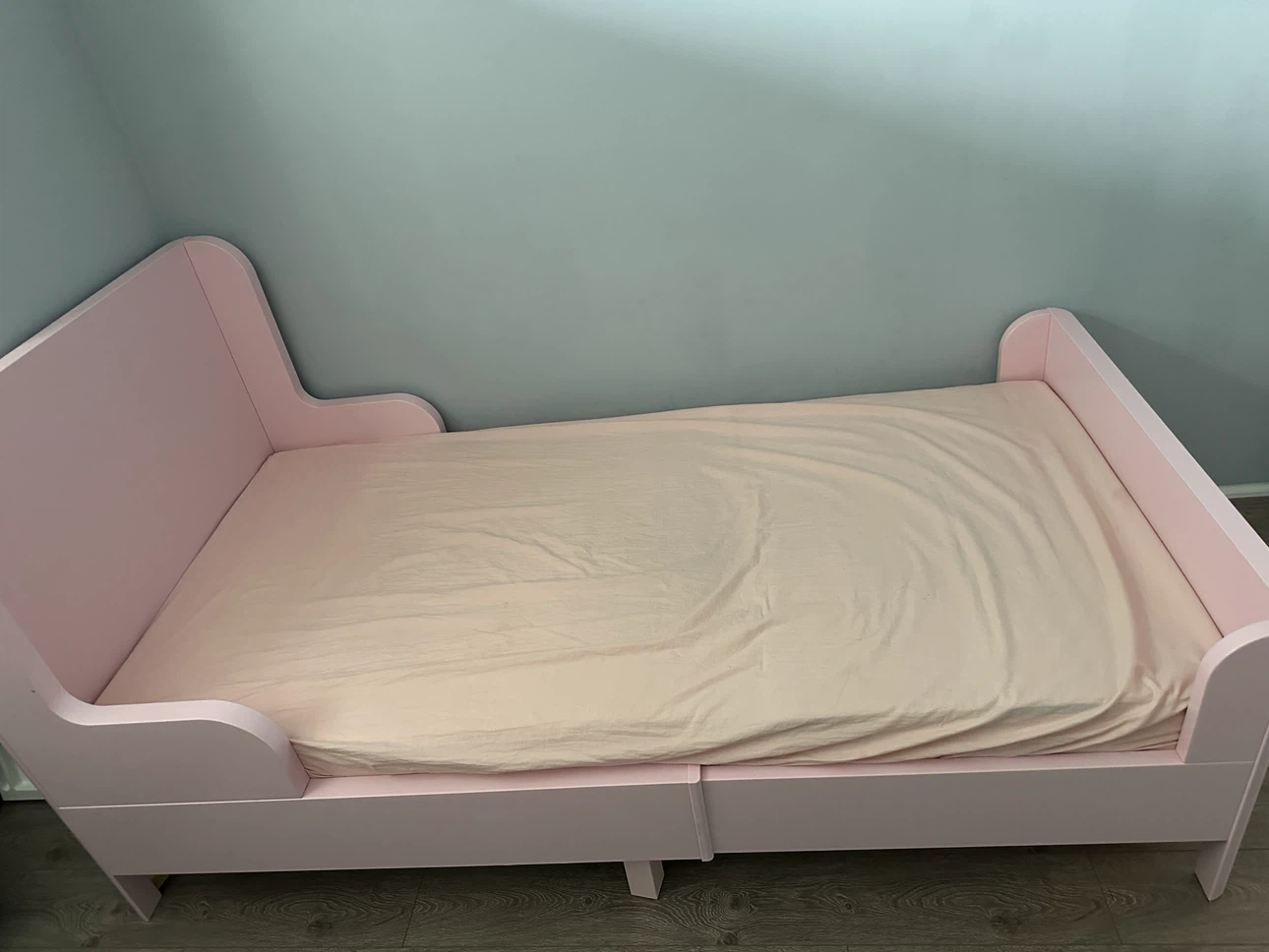 IKEA BUSUNGE Extendable Toddler Bed Frame - Pink