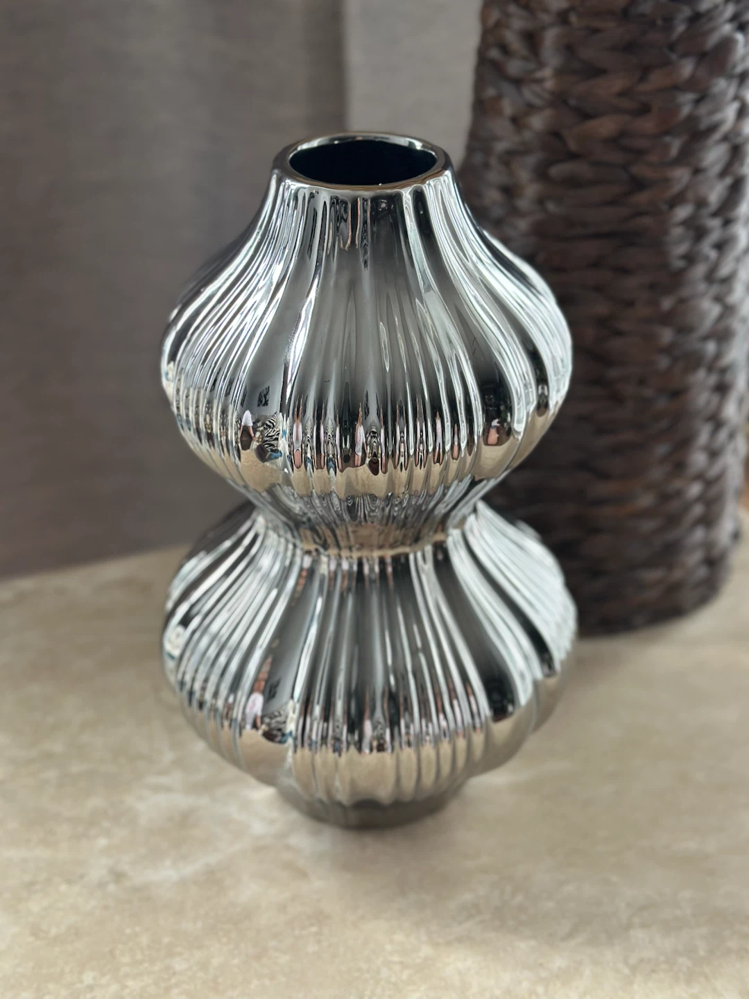 Silver Fluted Decorative Vase - photo 2