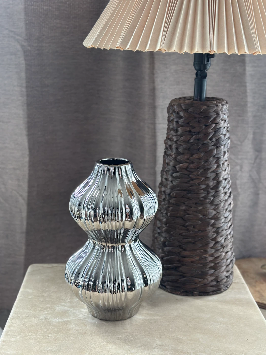 Silver Fluted Decorative Vase - photo 3
