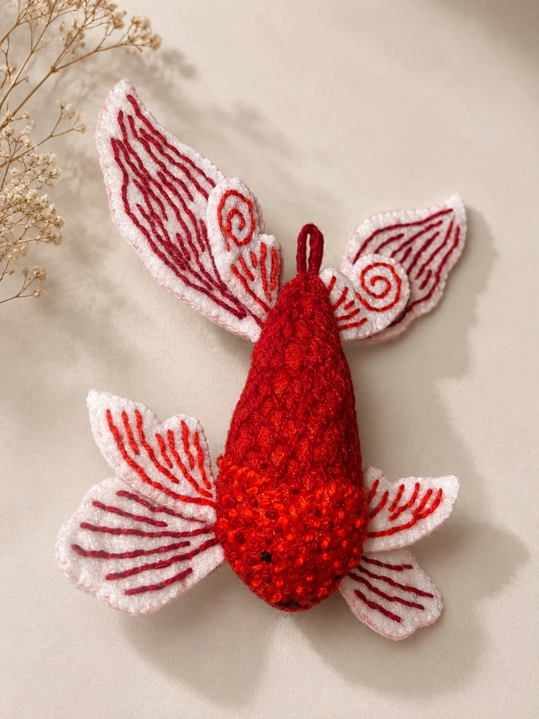 Handmade Felt Koi Fish Keychain / Bag Charm 🐟❤️ - photo 2