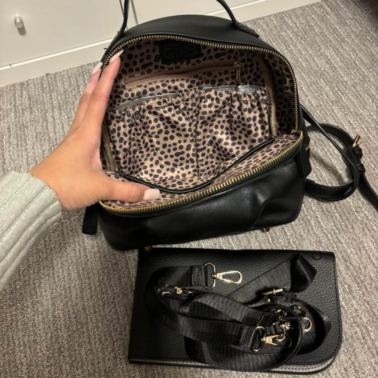 Aria Black Mini Diaper bag - photo 4