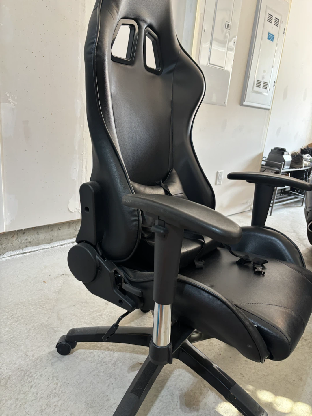 Black Gaming Chair with Lumbar Pillow - photo 2