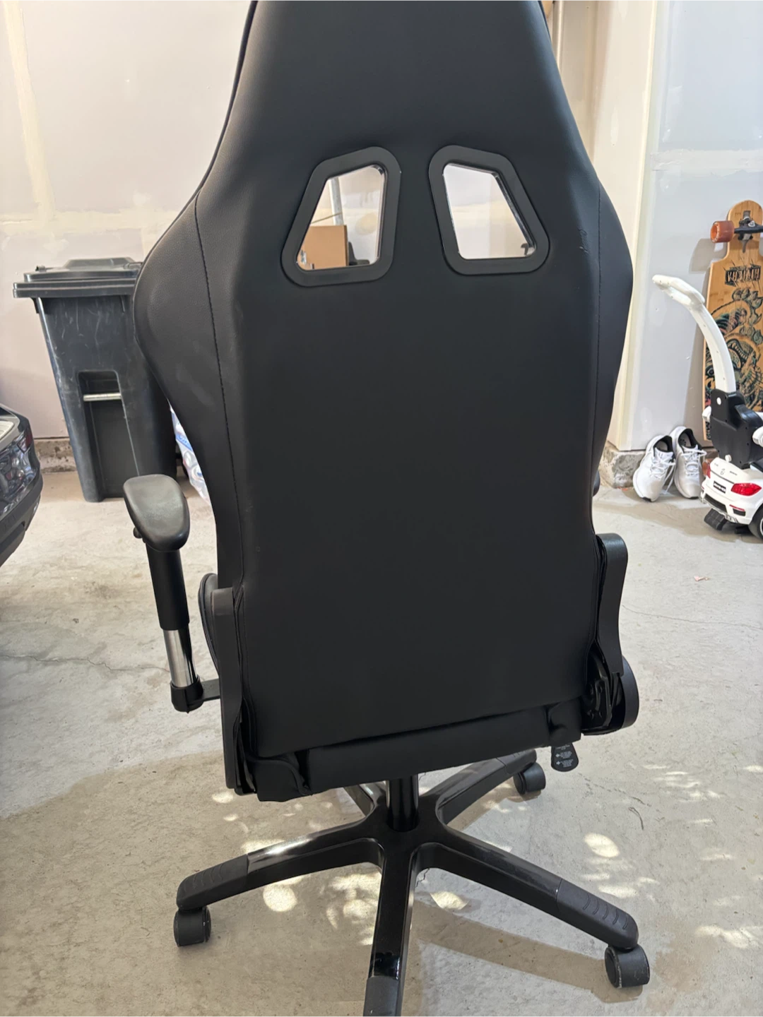 Black Gaming Chair with Lumbar Pillow - photo 4