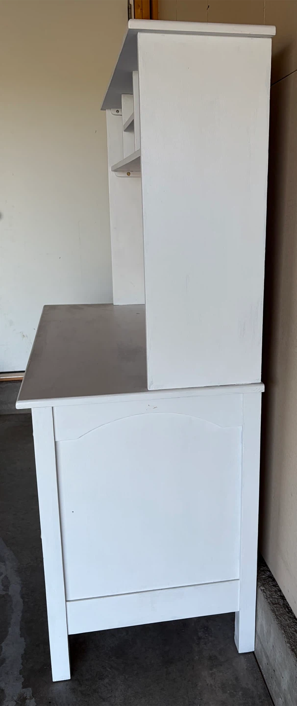 Pottery Barn desk with Hutch and Corkboard NEEDS RESTORATION - photo 2