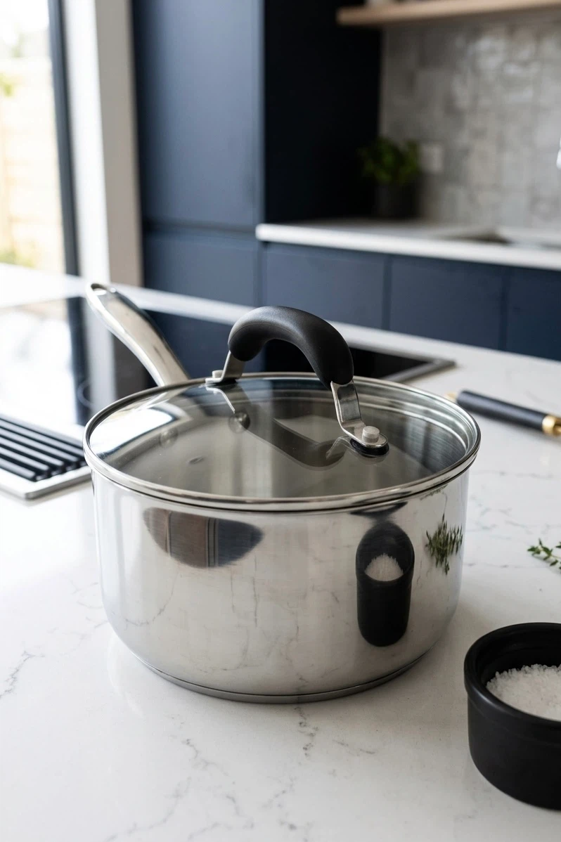 Stainless Steel Saucepan with Lid-Bergner