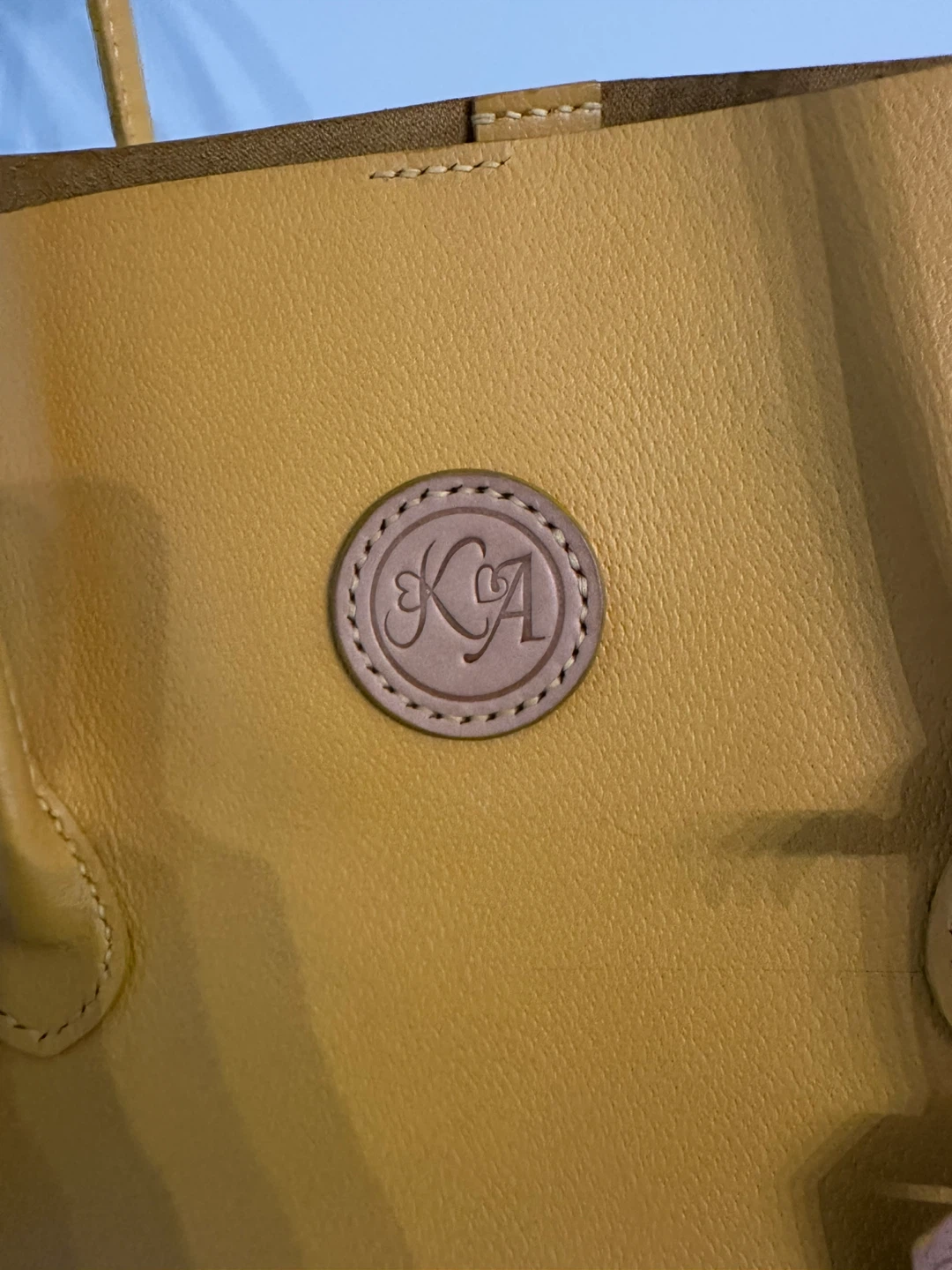 Yellow Leather Tote Bag - photo 4