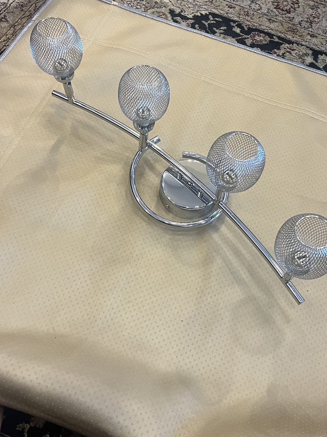 Chrome Finish 4-Light Track Light Fixture