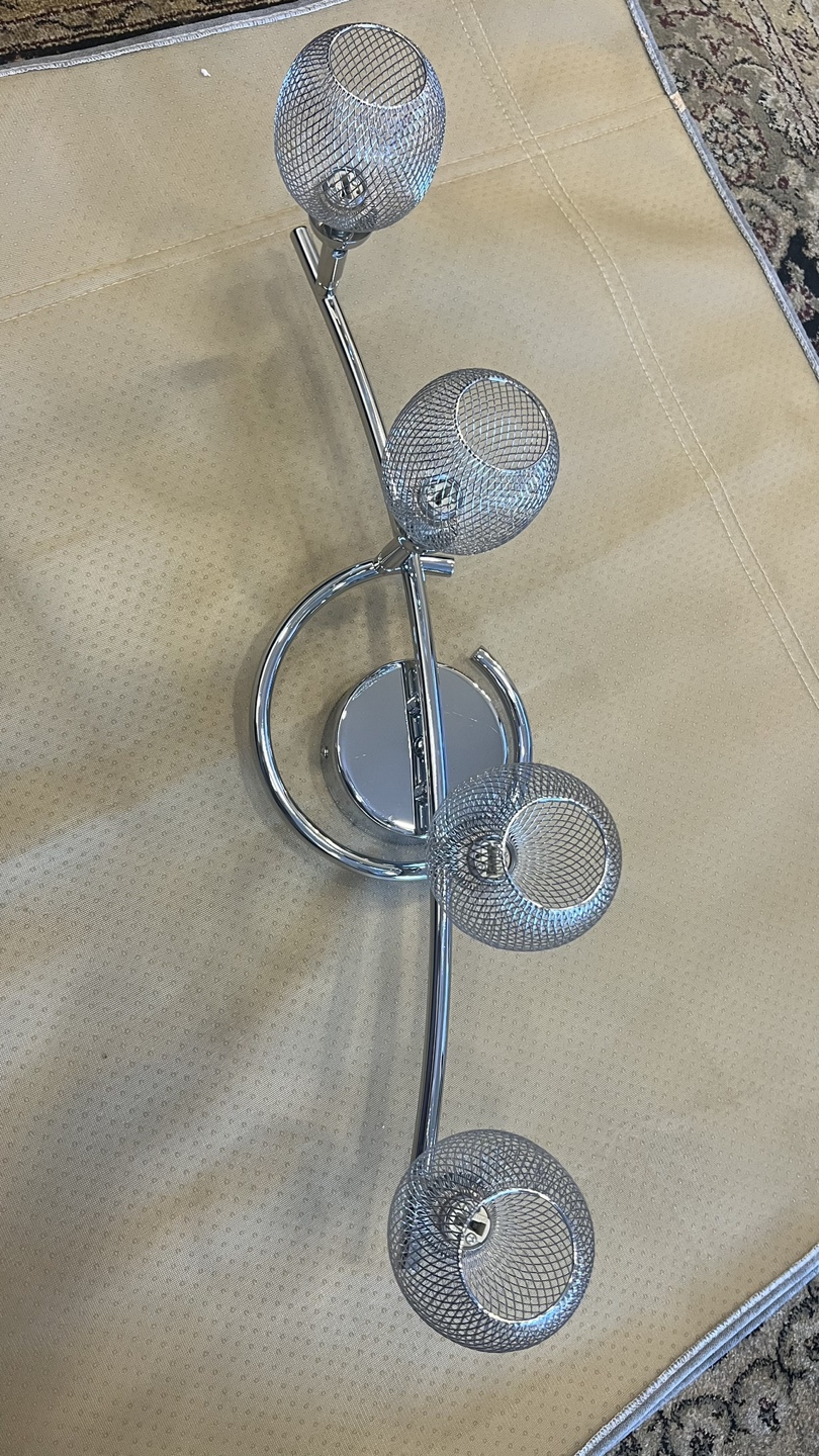 Chrome Finish 4-Light Track Light Fixture - photo 5