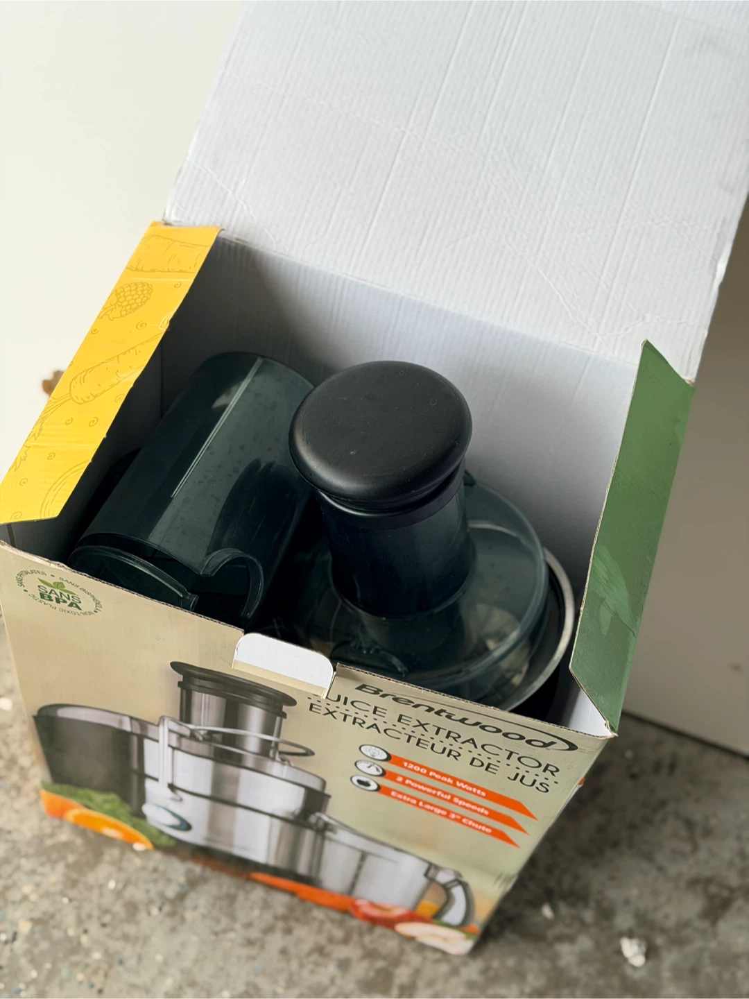 BRENTWOOD 2-SPEED 1200-WATT POWER JUICE EXTRACTOR - photo 2