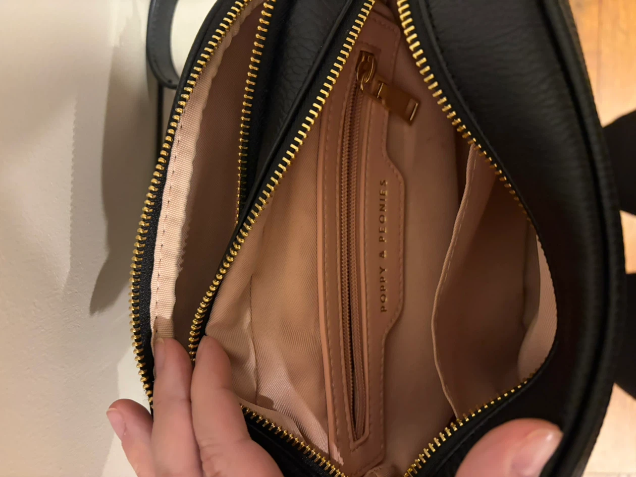 Poppy & Peonies Black Crossbody Bag - photo 5