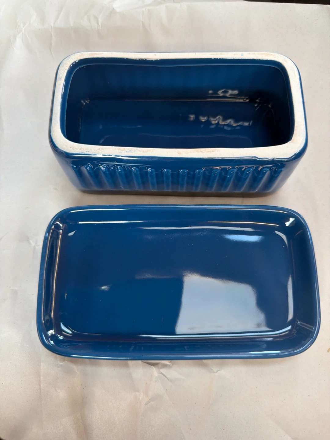 Blue Sardine Tin Butter Dish with Salt & Pepper Shakers - photo 4