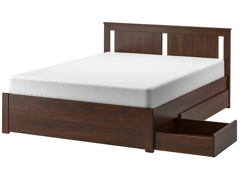 IKEA SONGESAND Bed Frame with Drawers - Queen Size