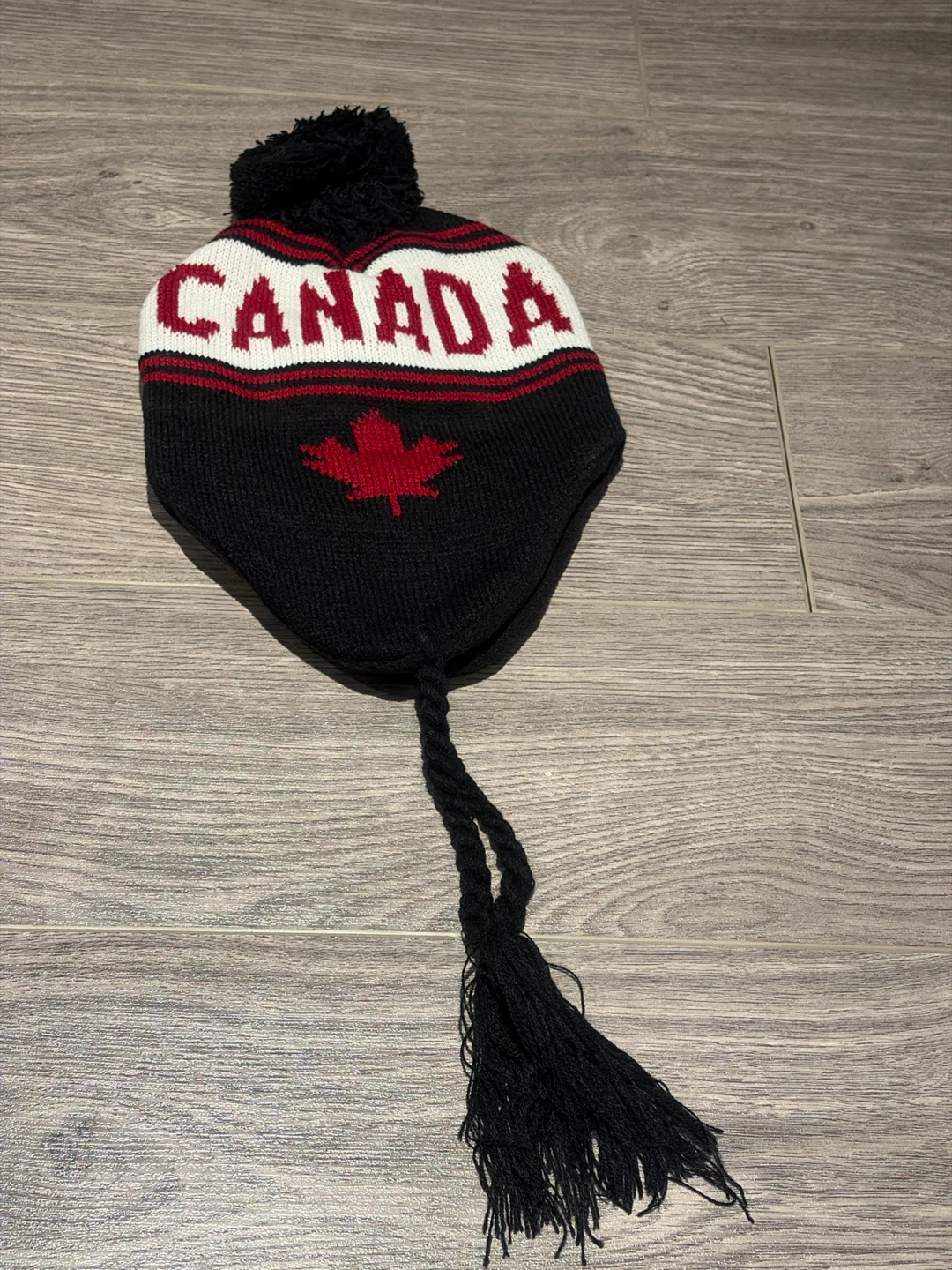 Canada Knit Beanie with Tassels