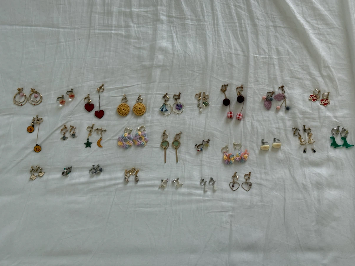Clip-On Earrings ($2/pair; $10 for 7 pairs)