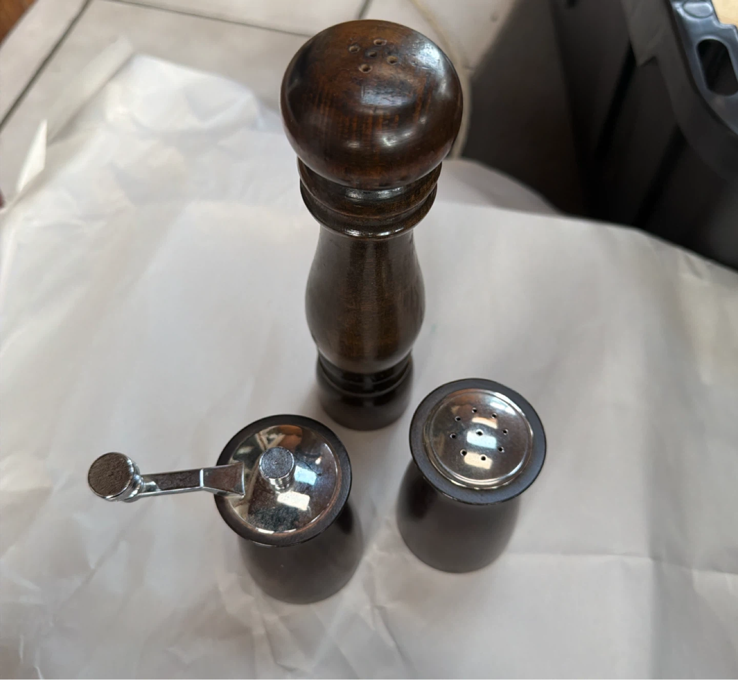 Wooden Pepper Mill and Salt Shakers Set - photo 2