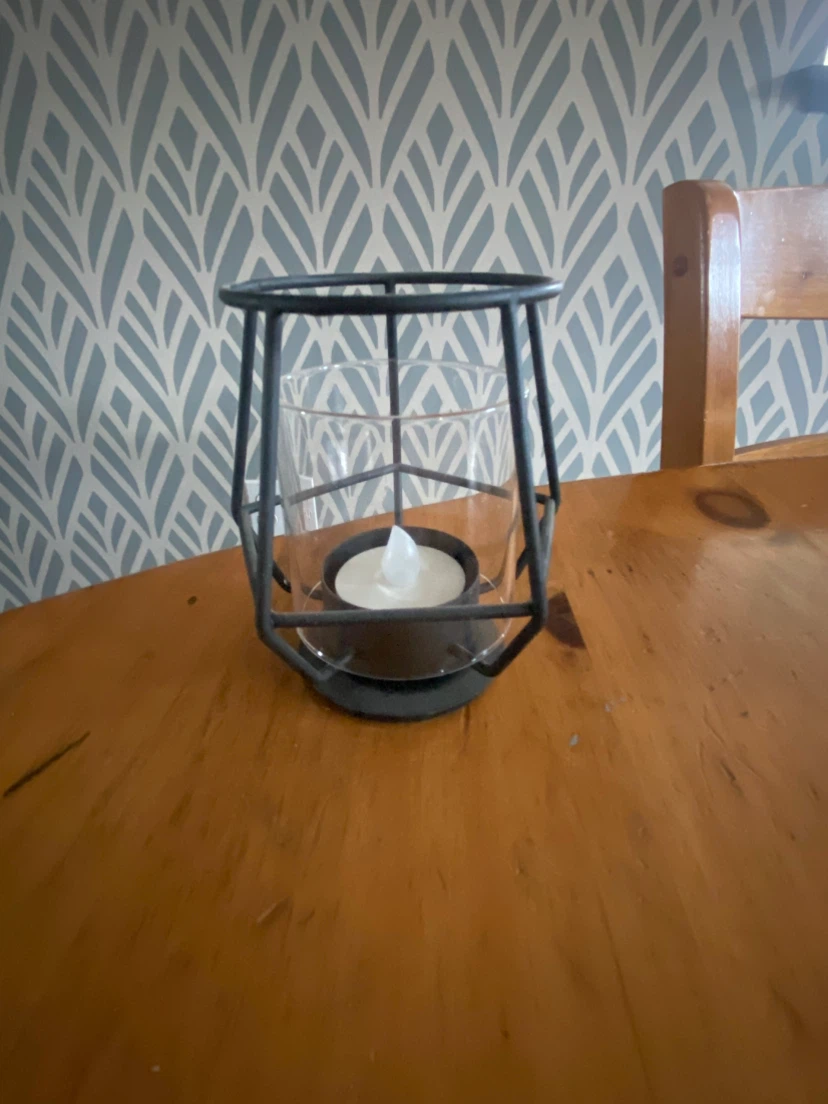 Geometric Candle Holders with Glass Inserts - photo 2