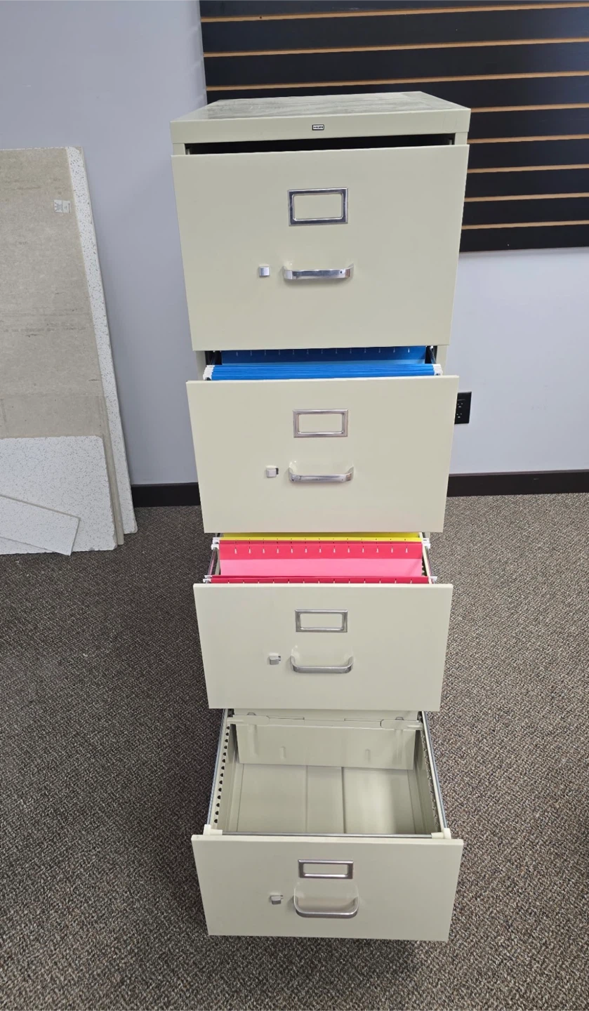 4-Drawer Metal Filing Cabinet – Hanging File Rails – $50 - photo 3