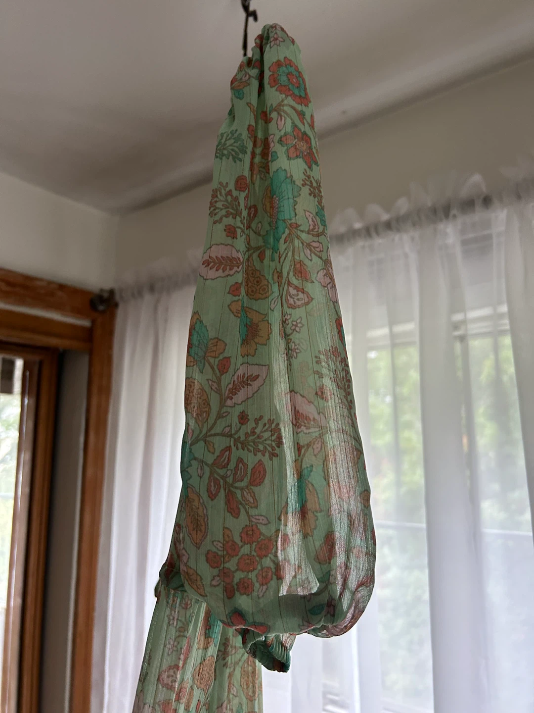 Beautiful Aqua Floral Maxi Swim Cover-Up / Beach Dress - photo 4
