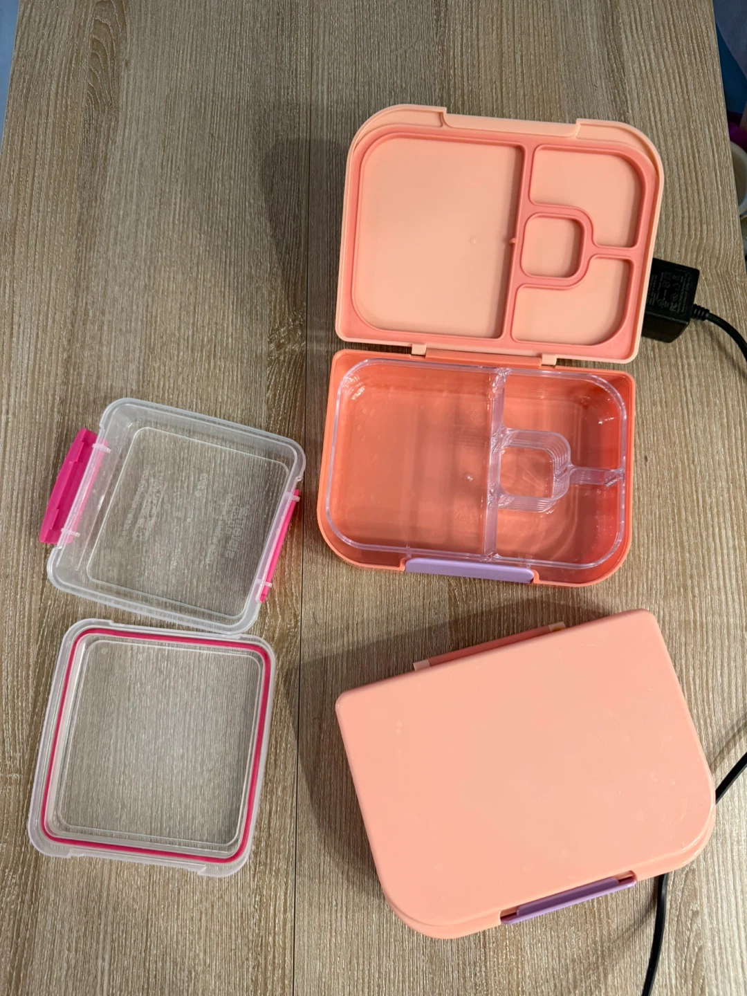 Pink Bento Box and sandwich Lunch Containers