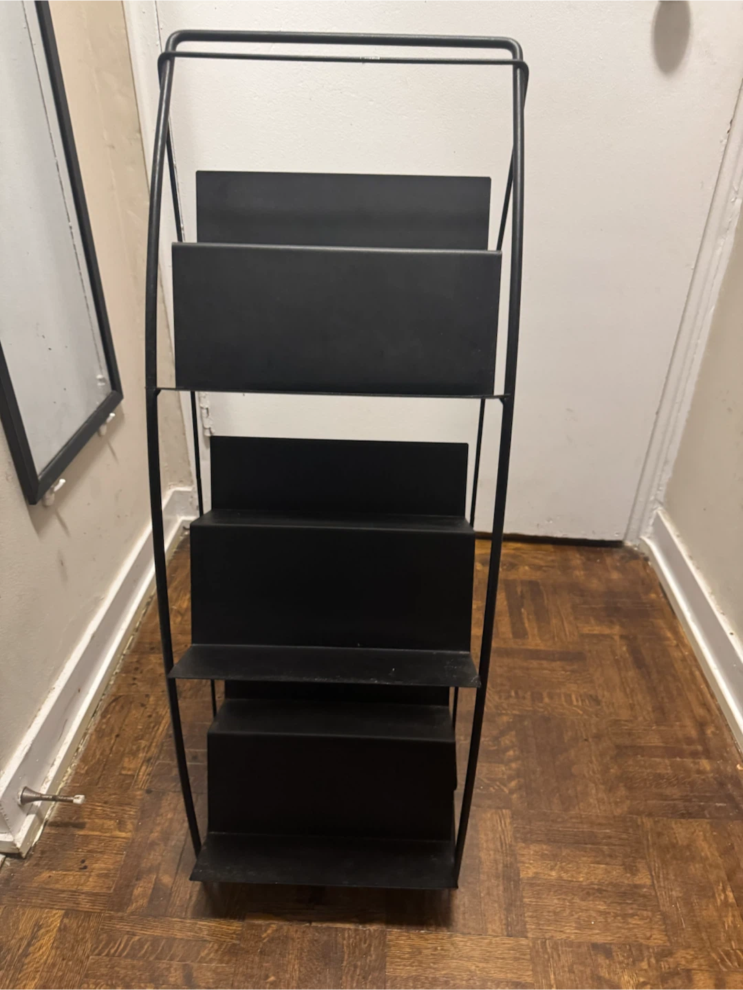 Black Metal Magazine Rack - photo 2