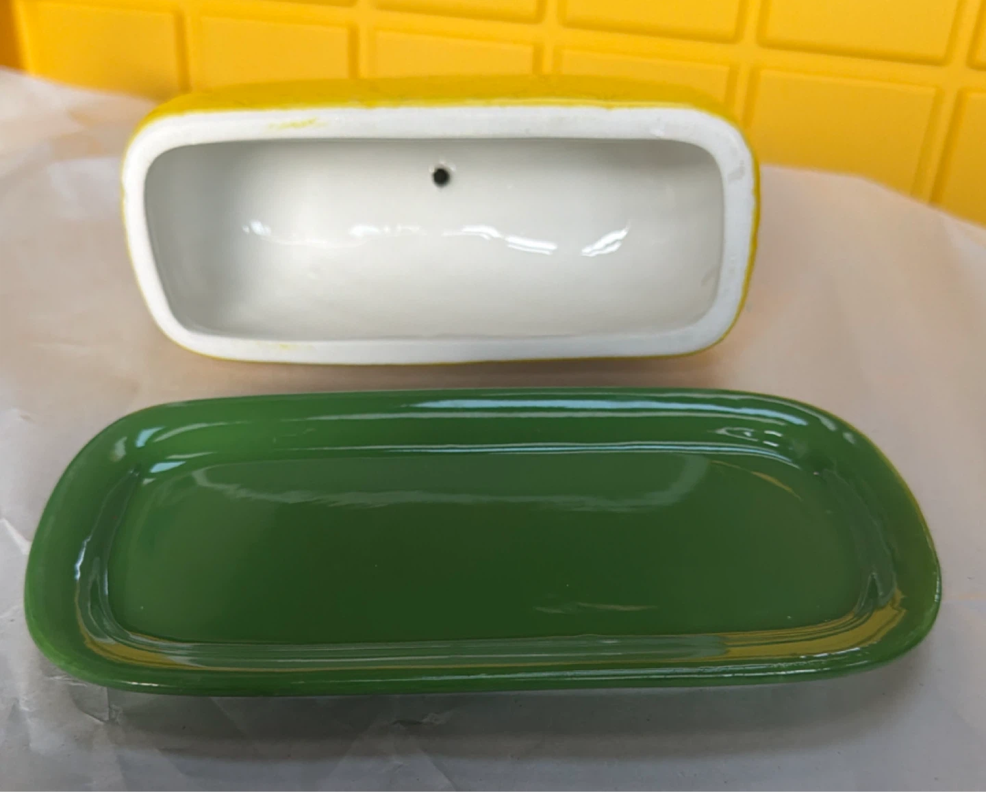 Ceramic Pineapple Butter Dish with Lid - photo 3