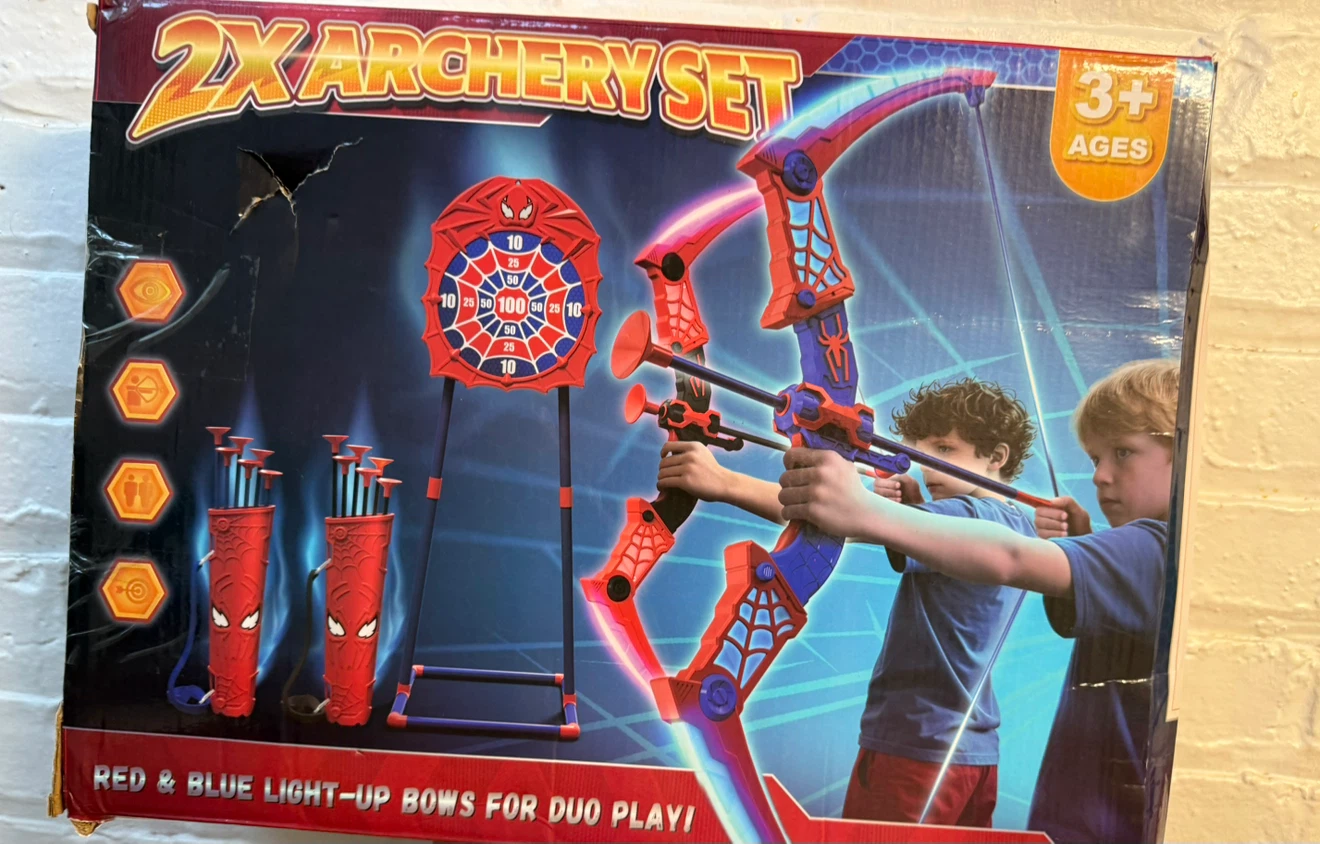 2X Archery Set Red & Blue Light-Up Bows