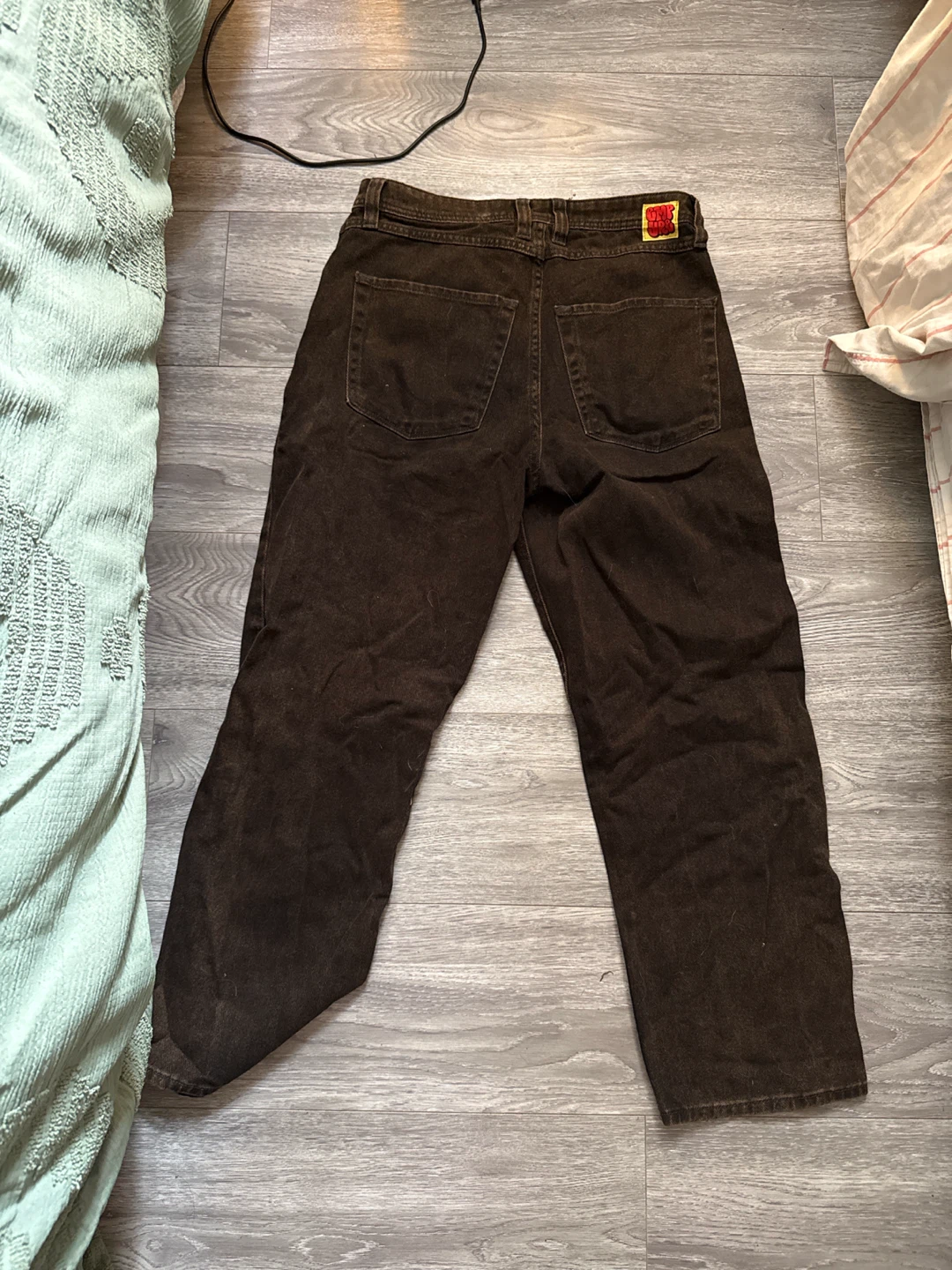 Both Black Embroidered Jeans size M waist 30 - photo 3