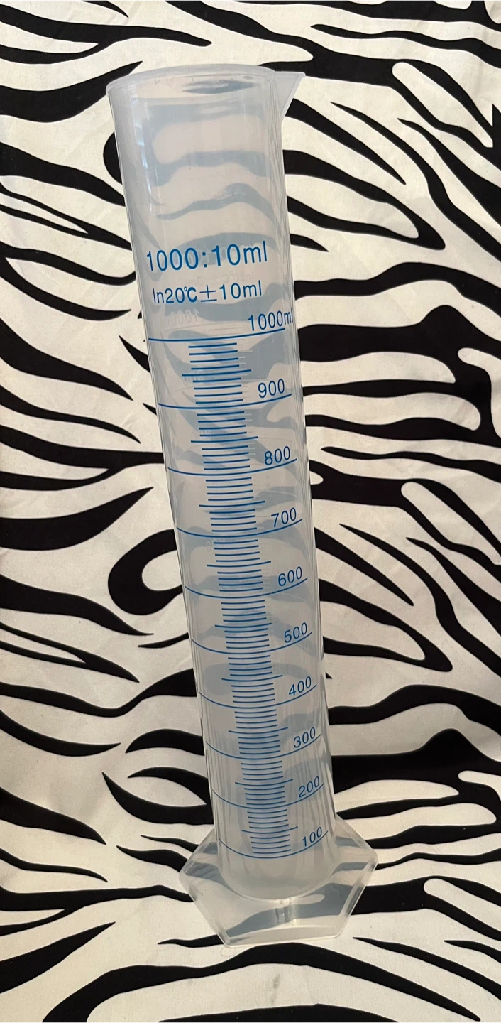 🧪 Set of 2 1000ml plastic graduated measuring cylinder 🧪