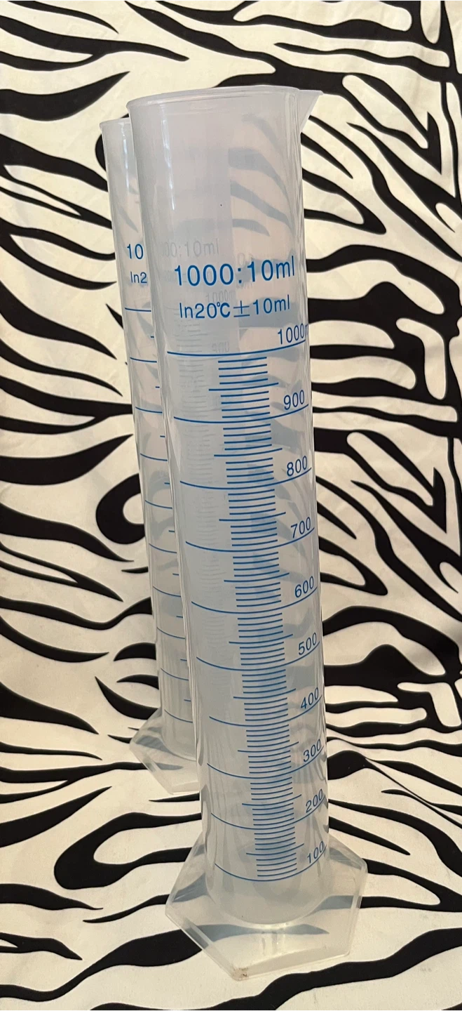🧪 Set of 2 1000ml plastic graduated measuring cylinder 🧪 - photo 4