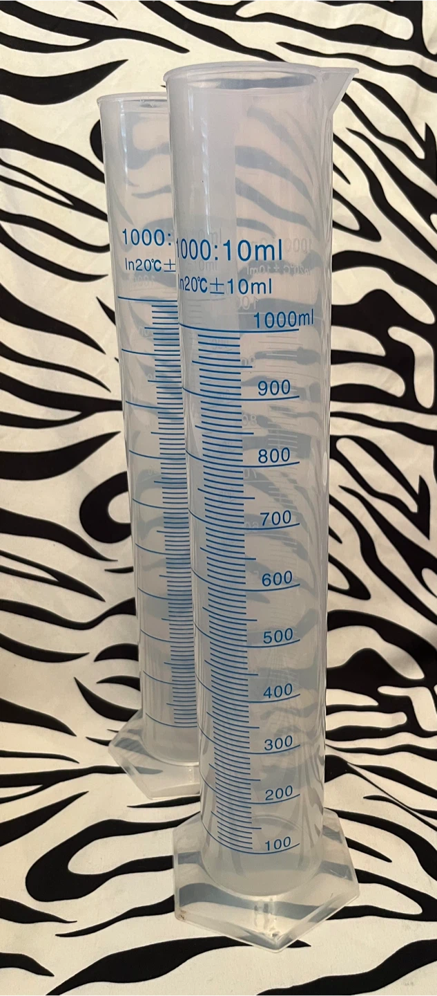🧪 Set of 2 1000ml plastic graduated measuring cylinder 🧪 - photo 5