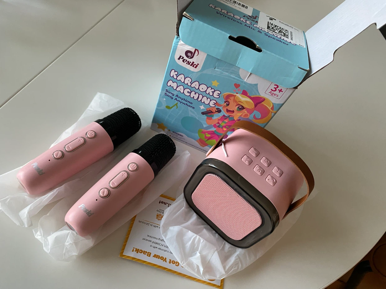 Peski Wireless Karaoke Machine with 2 Microphones