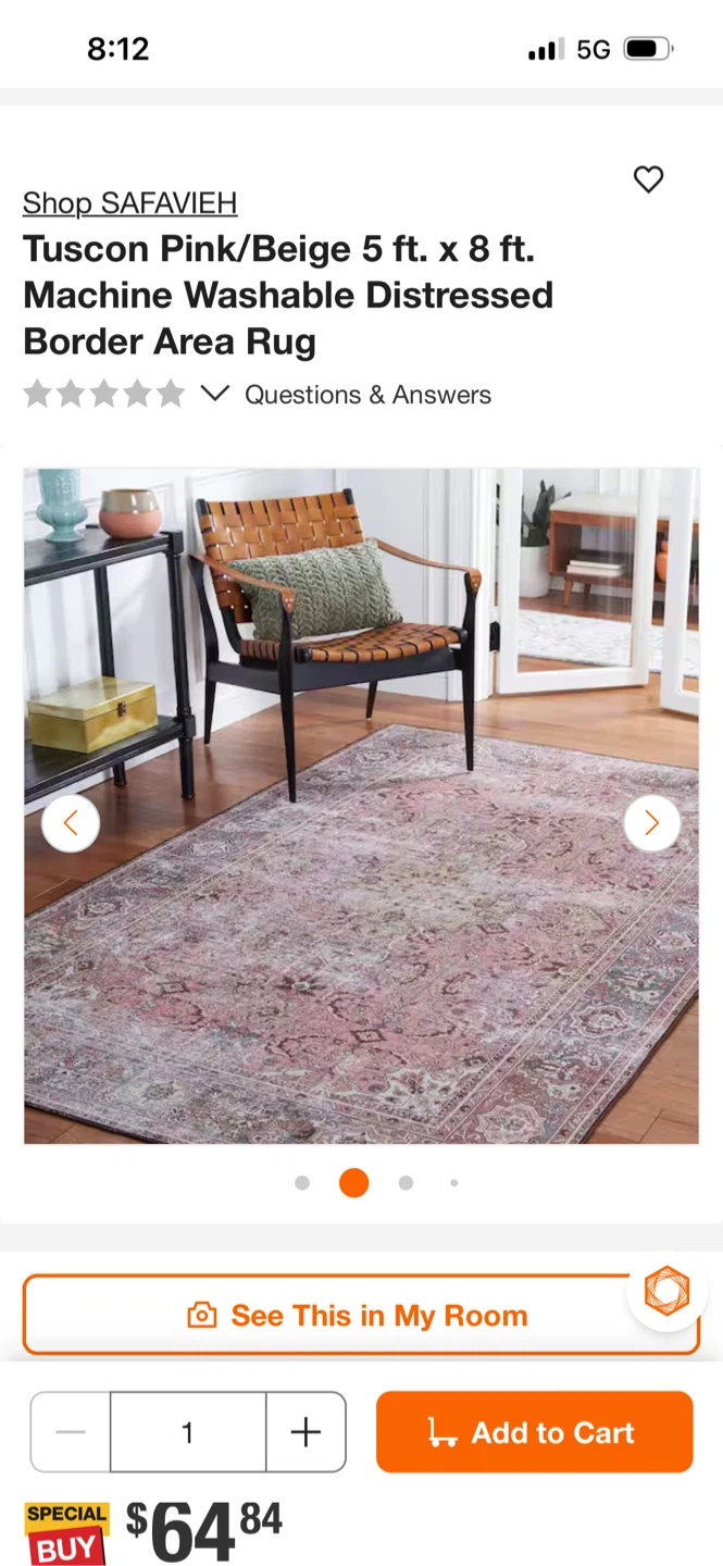 Safavieh Tuscon Pink/Beige Area Rug 8 ft. x 10 ft. - photo 2