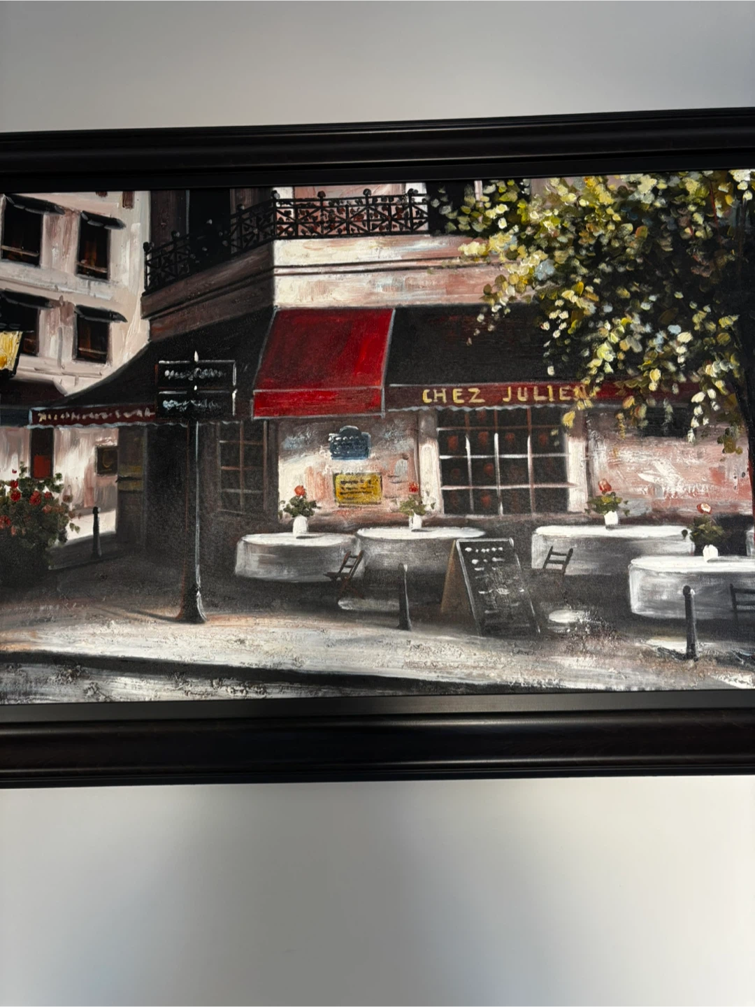 Framed Painting of Chez Julien Cafe - photo 2