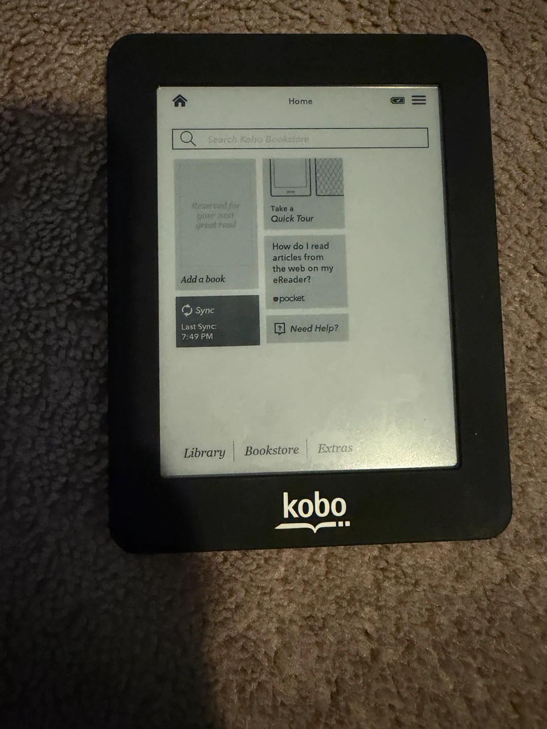 Kobo Mini eReader with Black Leather Pouch