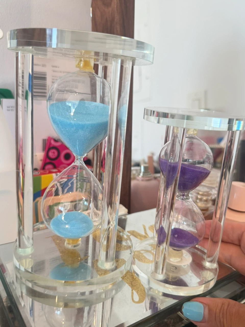 ($7both)Decorative Hourglasses Set (Blue & Purple Sand) - photo 3