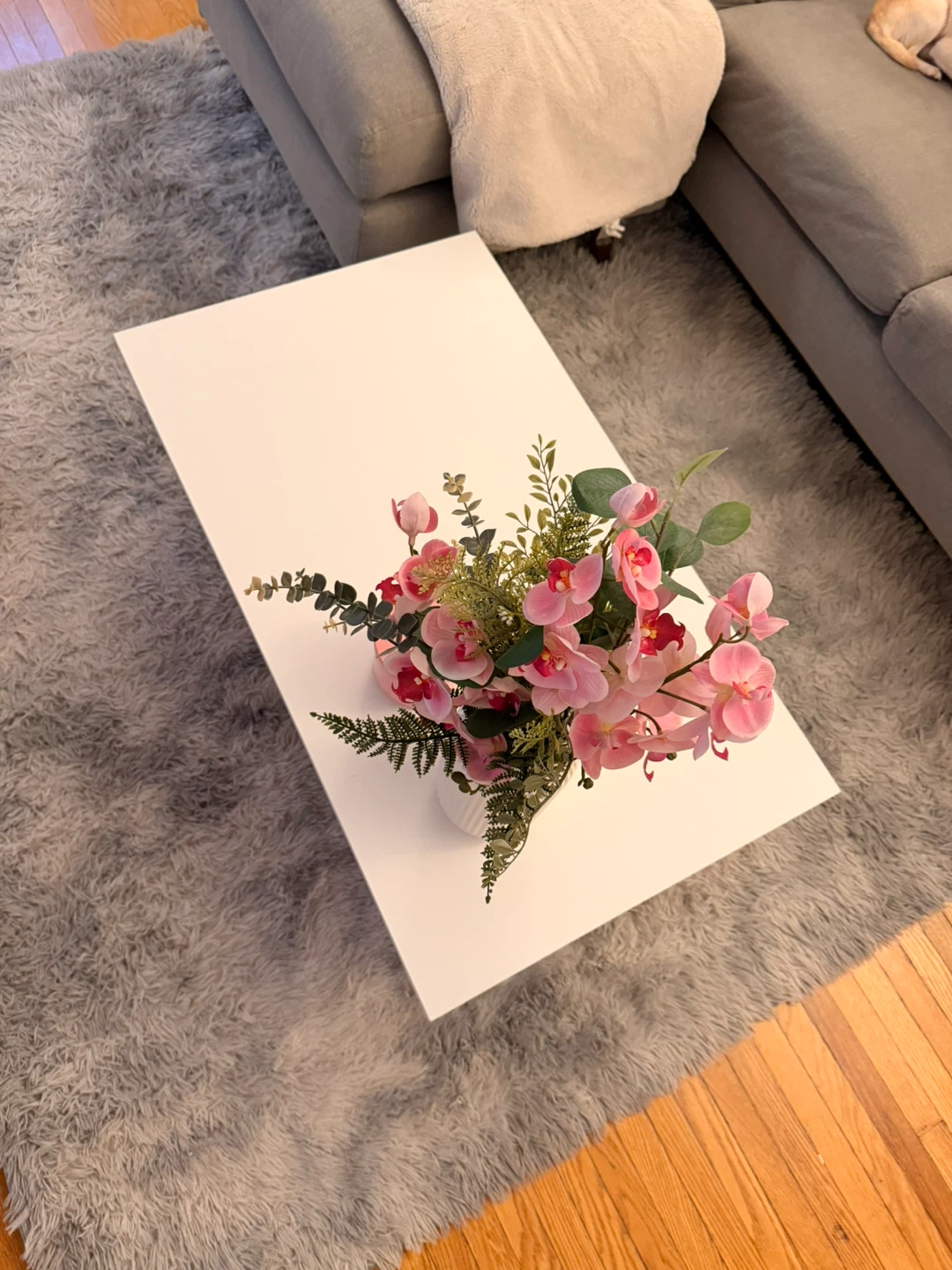 White Coffee Table with Shelf - photo 5