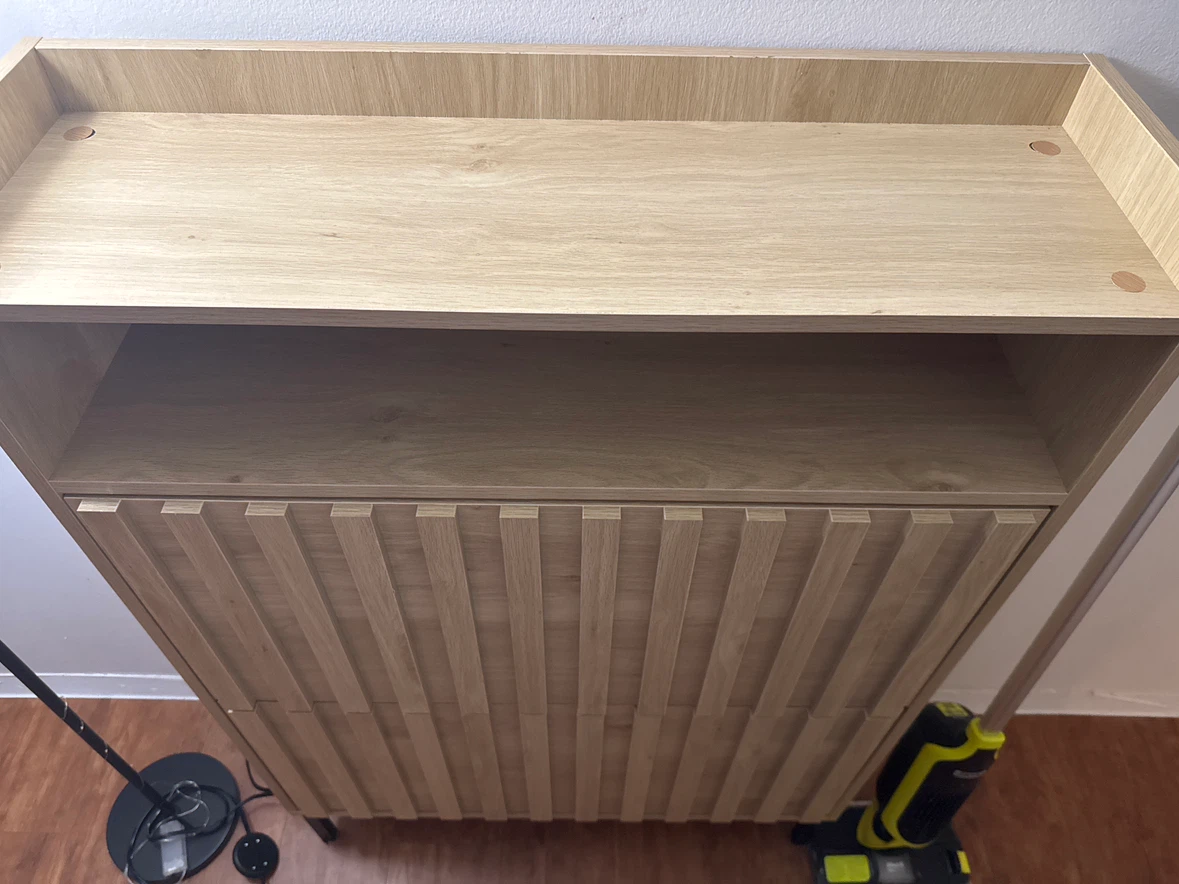 Move out sale! - Wooden Shoe Cabinet with 2 Drawers - photo 2