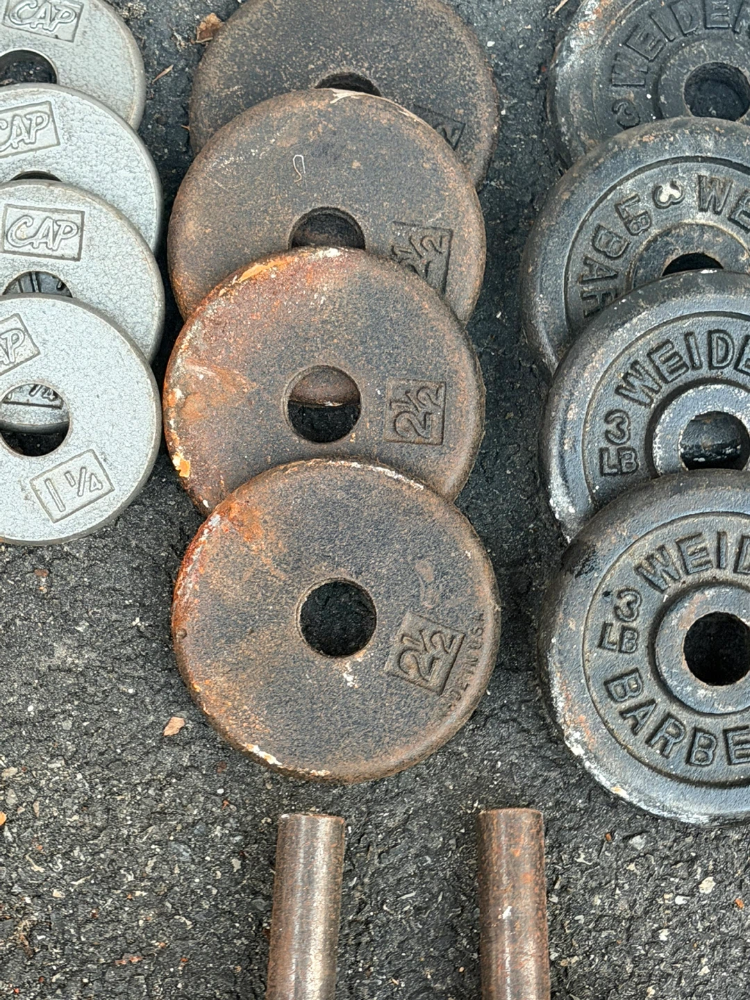 Weider & CAP Weight Plates Set with Dumbbell Bars - photo 4