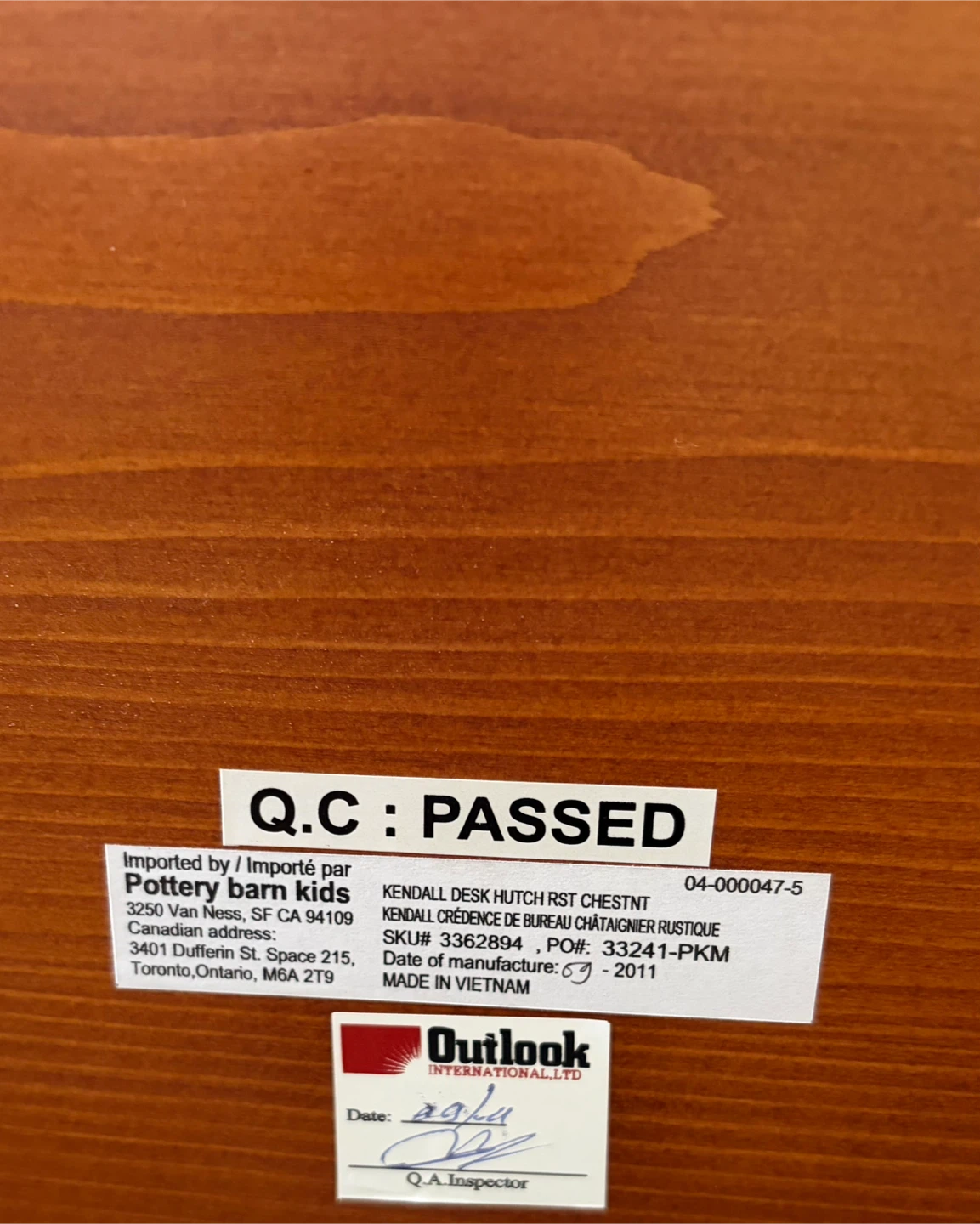 Pottery Barn desk with Hutch and Corkboard NEEDS RESTORATION - photo 4