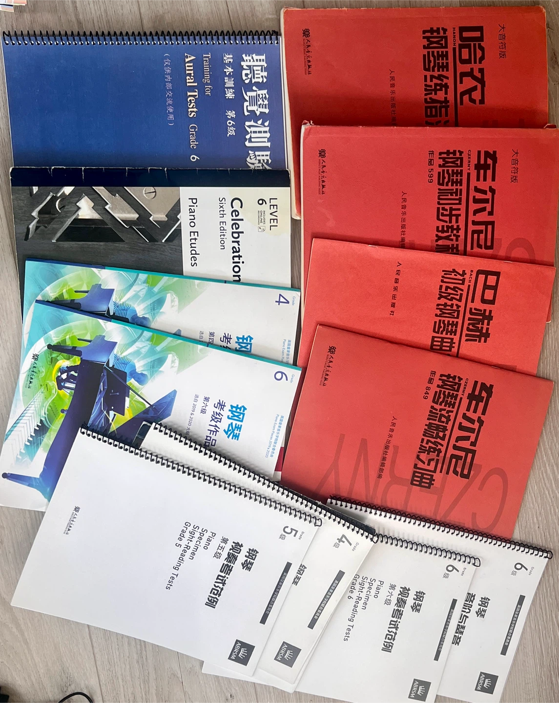 Piano Music Books Bundle - Hanon, Czerny, ABRSM