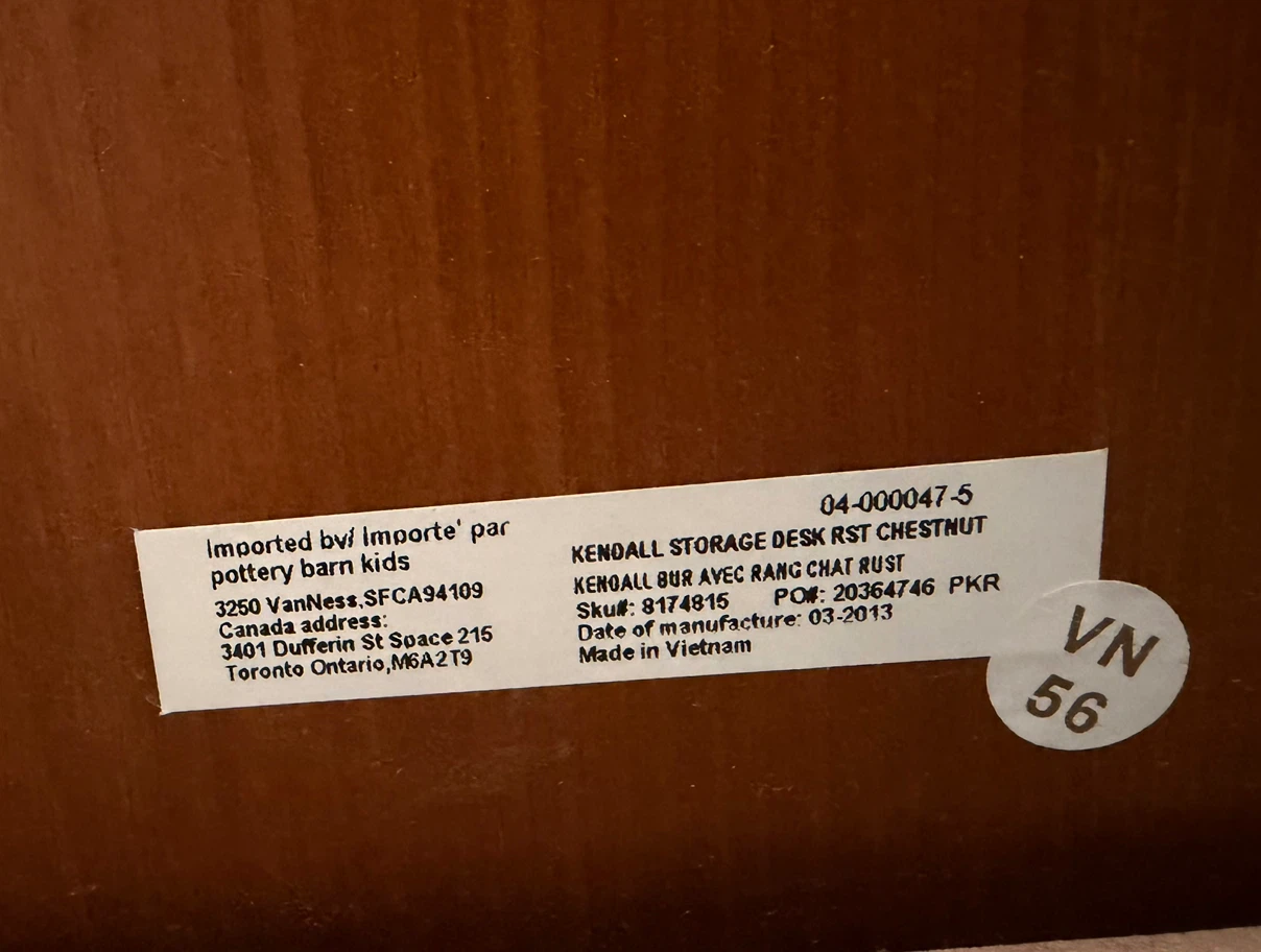 Pottery Barn desk with Hutch and Corkboard NEEDS RESTORATION - photo 5