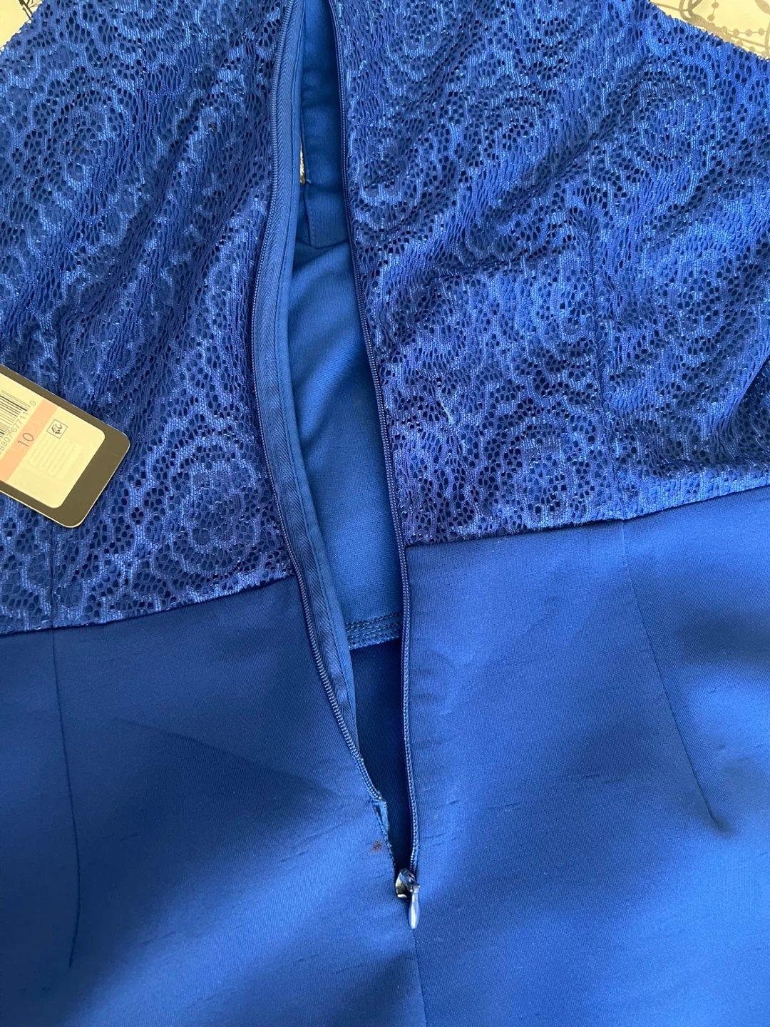 Guess Los Angeles Royal Blue Lace Dress Size 10 - photo 5