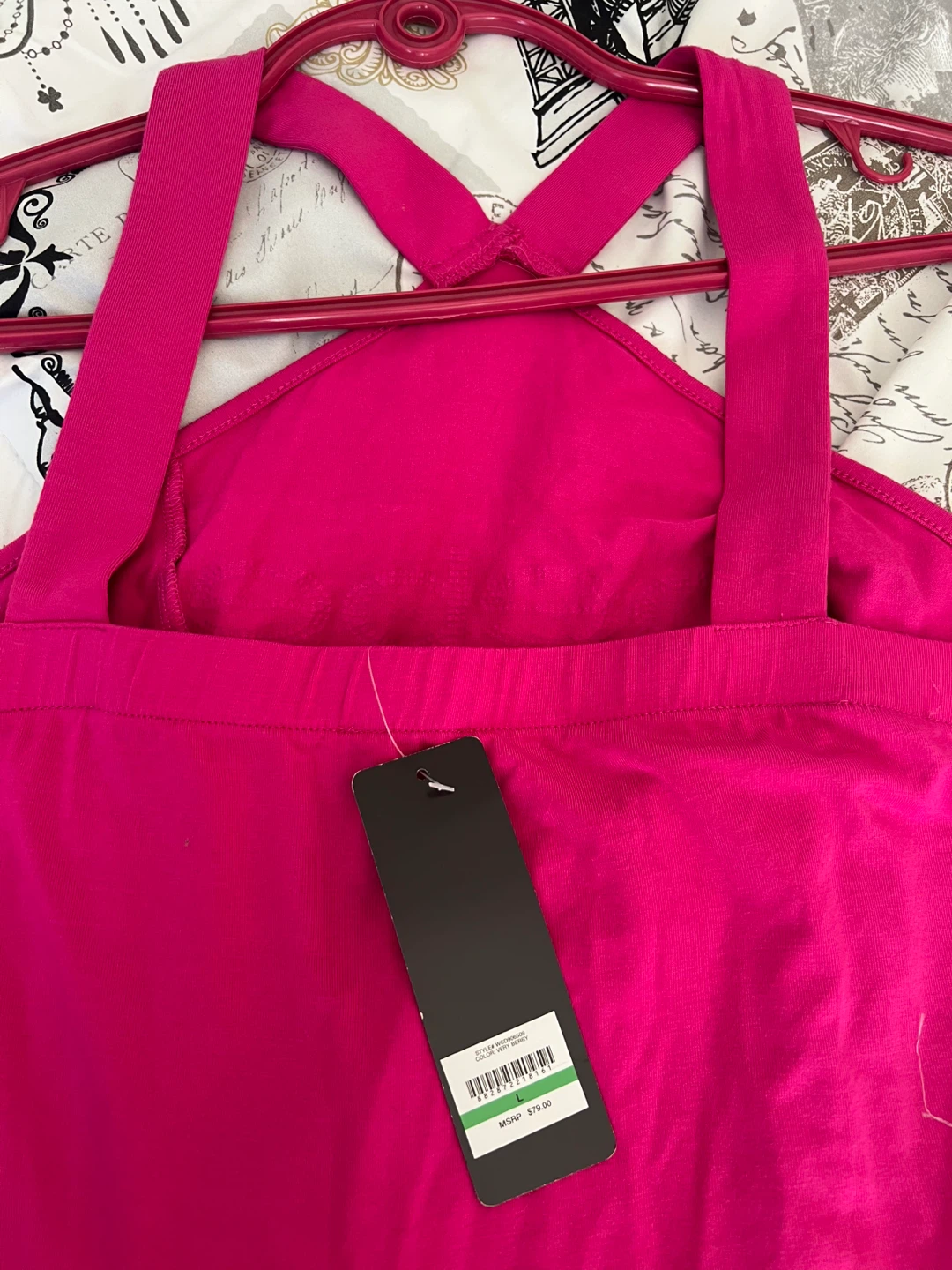 Bebe Pink Rhinestone Logo Tank Dress - photo 2