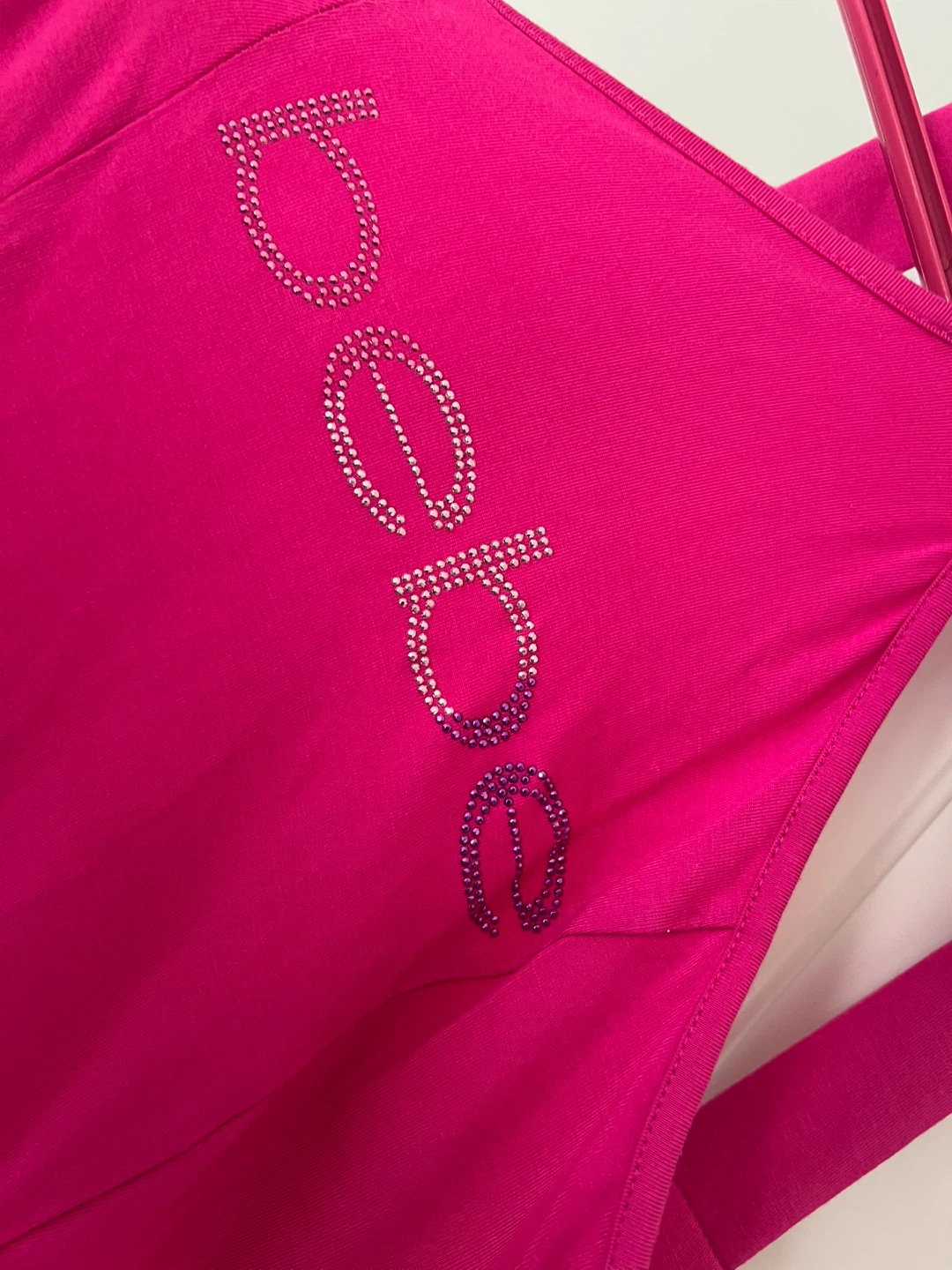 Bebe Pink Rhinestone Logo Tank Dress - photo 5