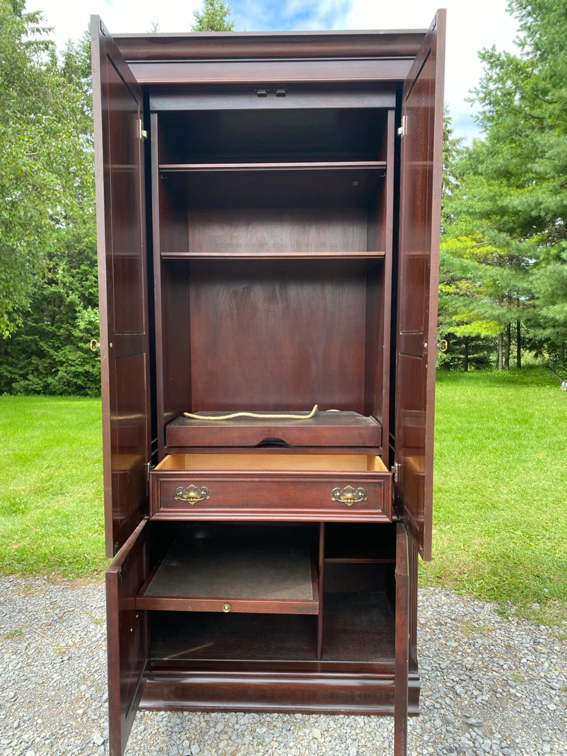 Vintage Gibbard Solid Mahogany Armoire / Wall Unit - photo 3