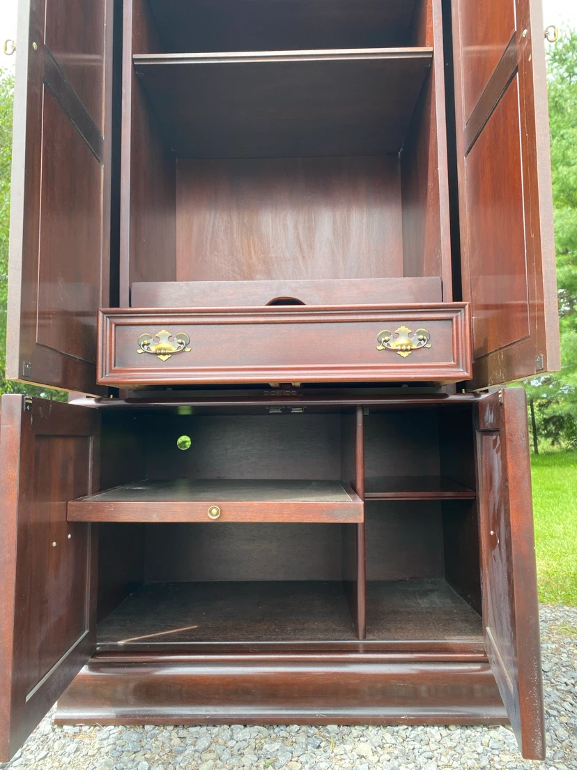 Vintage Gibbard Solid Mahogany Armoire / Wall Unit - photo 5