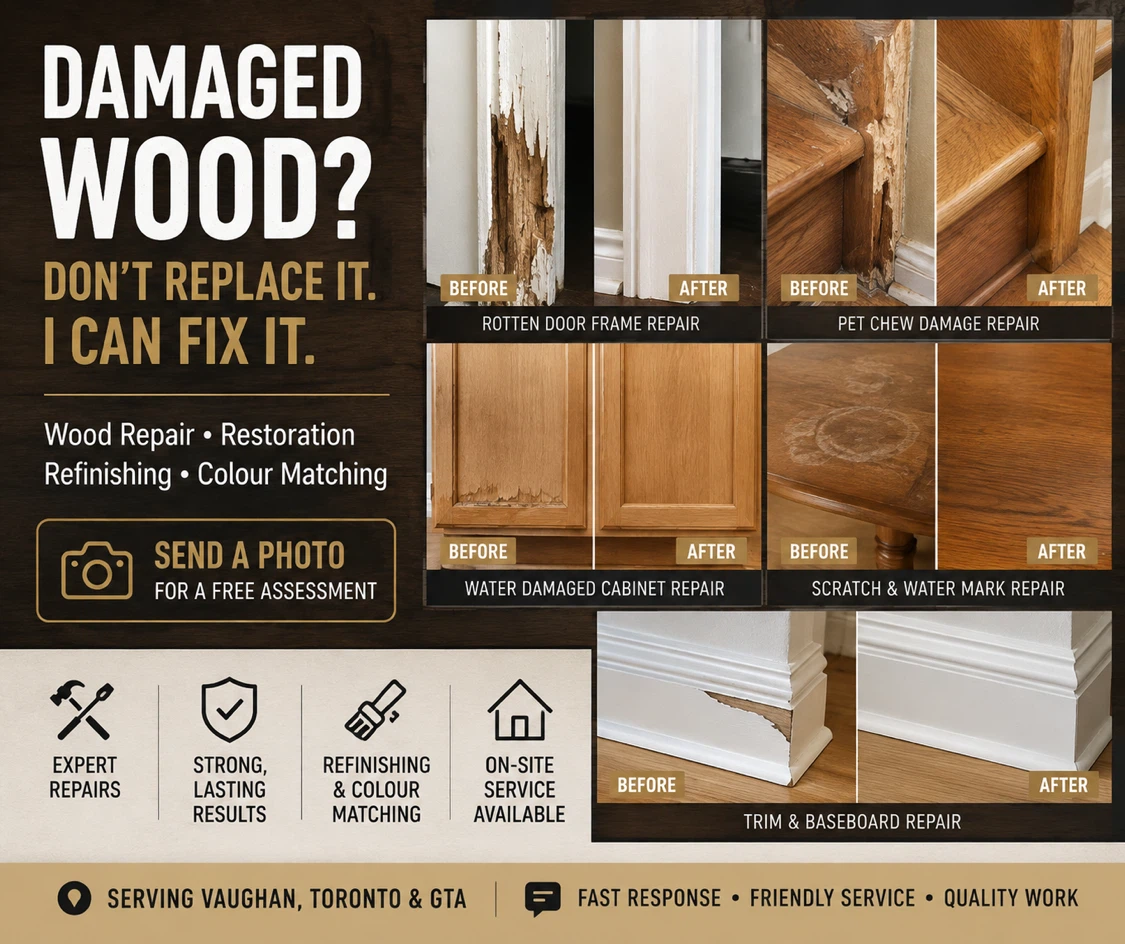 CRACKED OR DAMAGED WOOD